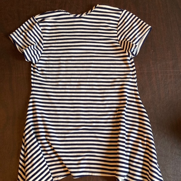 Btween Navy and white spandex swing style tunic for girls Size 7 - Picture 2 of 4